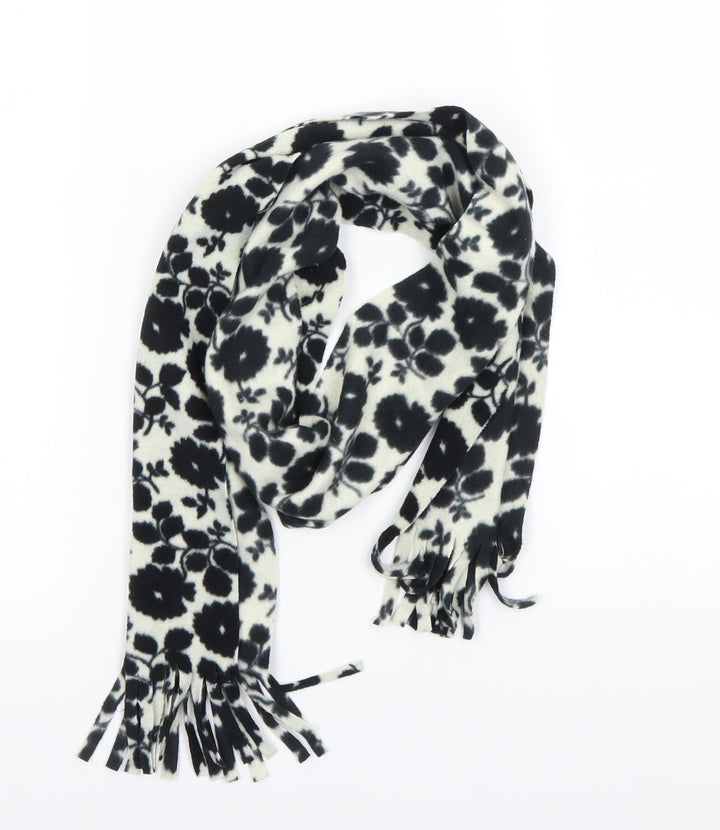 Preworn Womens White Floral Scarf
