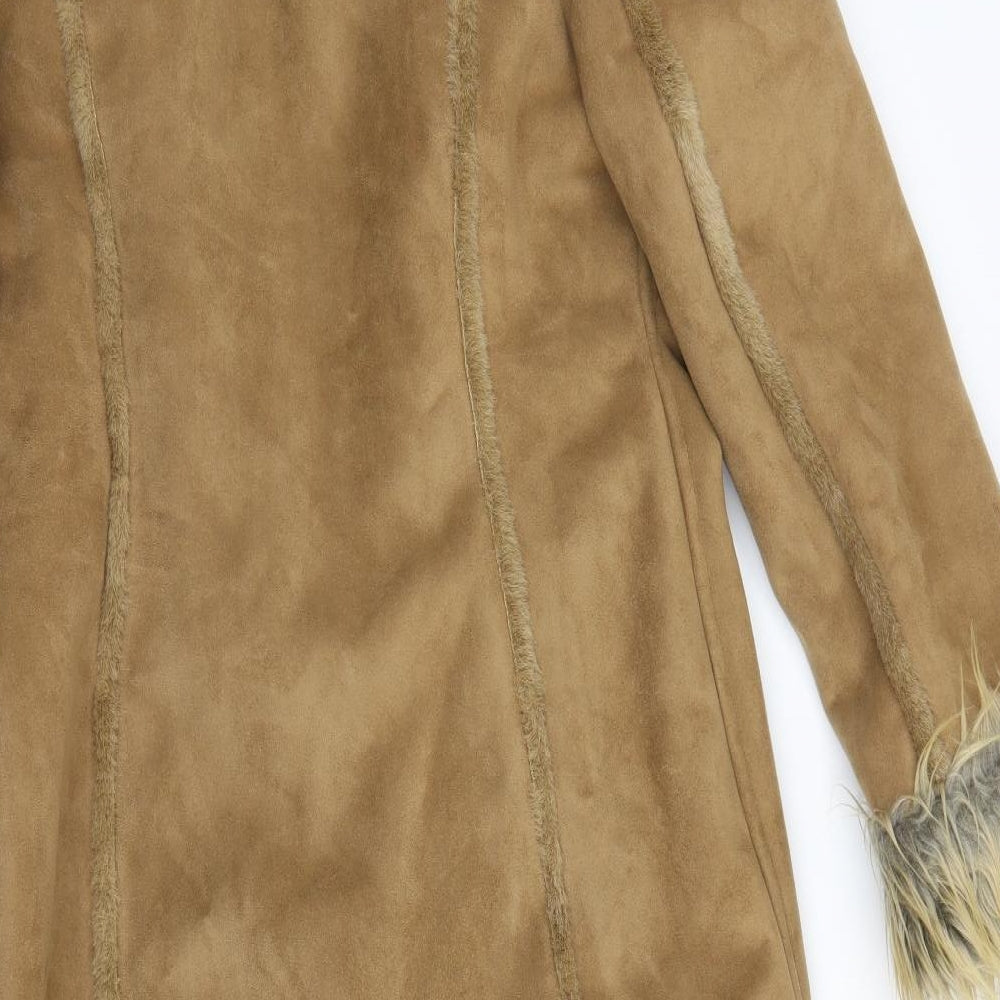 Preworn Womens Beige   Overcoat Coat Size 12