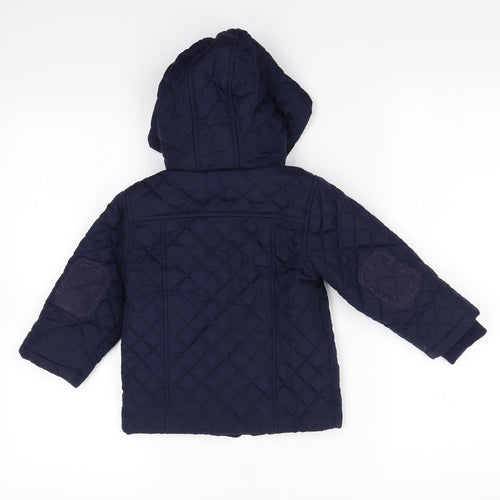 m&S Boys Blue   Basic Coat Coat Size 18-24 Months