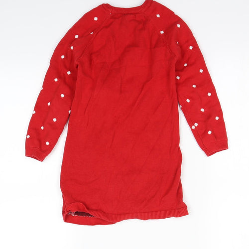 TU Girls Purple   Jumper Dress  Size 5-6 Years  - Christmas jumper