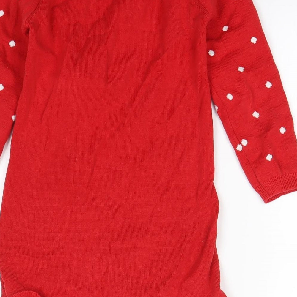 TU Girls Purple   Jumper Dress  Size 5-6 Years  - Christmas jumper