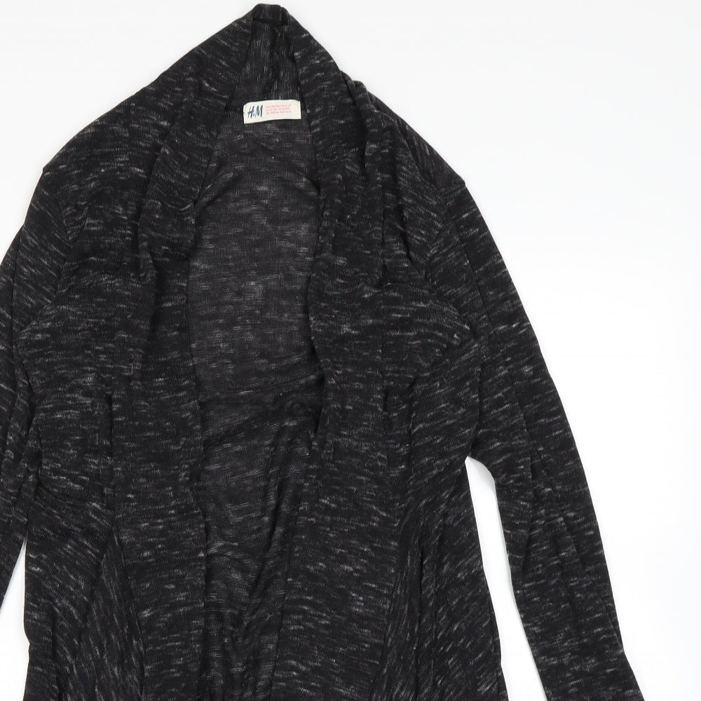 H&M Girls Black Houndstooth  Cardigan Jumper Size 12-13 Years