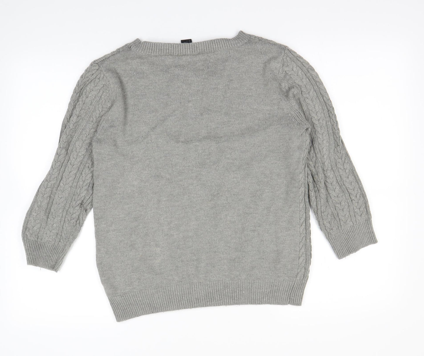 H&M Womens Grey   Pullover Jumper Size M
