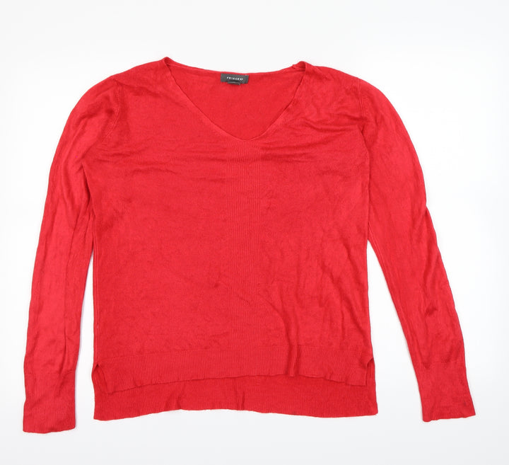 Primark Womens Red Pullover Jumper Size 12