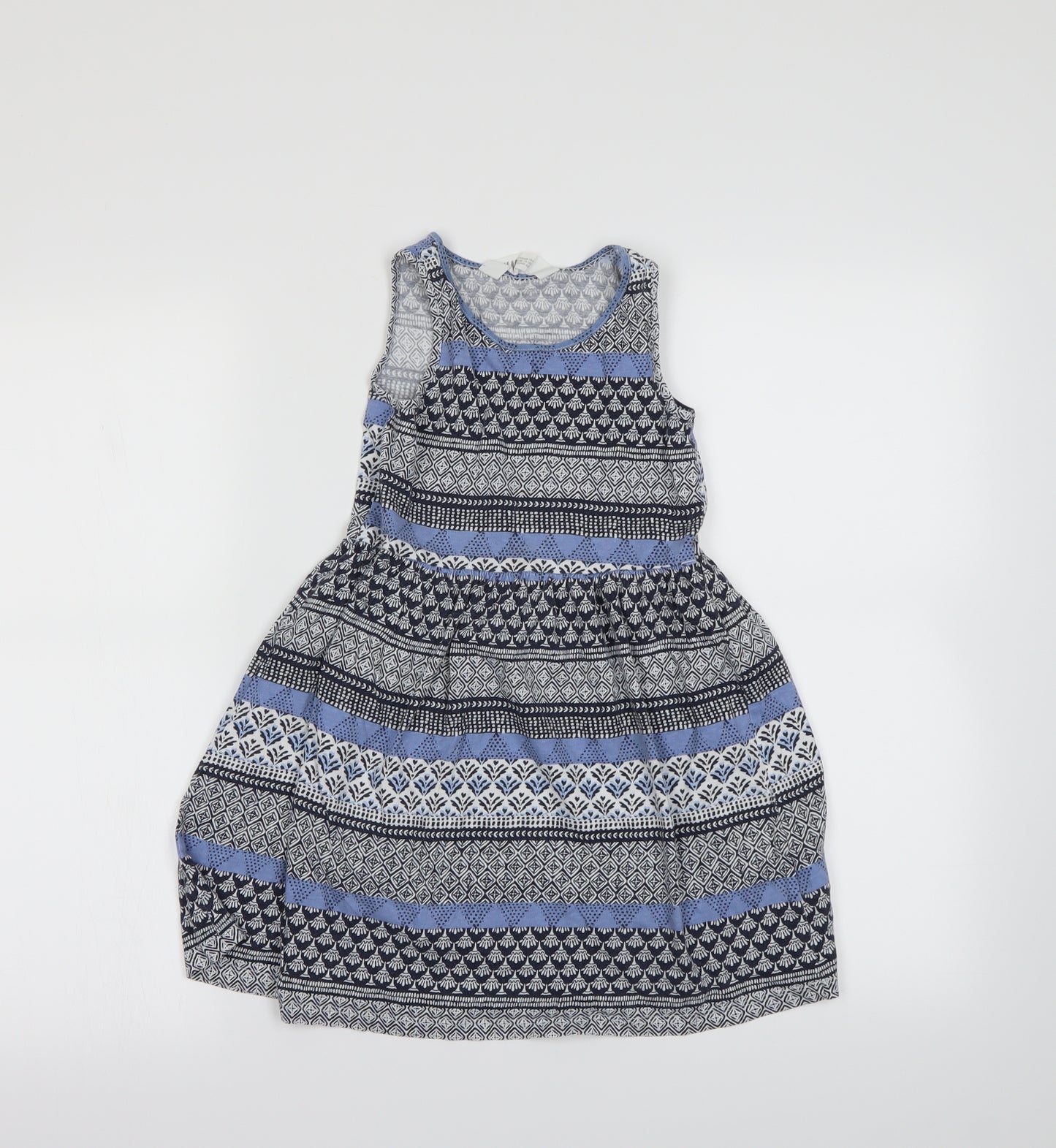H&M Girls Multicoloured Geometric  Fit & Flare  Size 6-7 Years