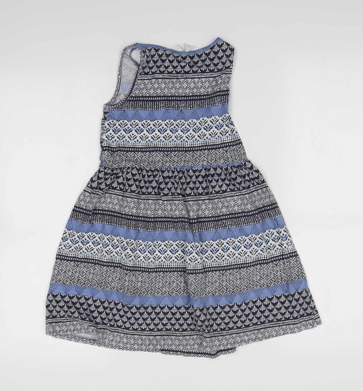 H&M Girls Multicoloured Geometric  Fit & Flare  Size 6-7 Years