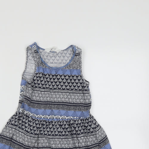 H&M Girls Multicoloured Geometric  Fit & Flare  Size 6-7 Years