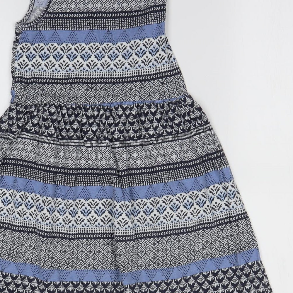 H&M Girls Multicoloured Geometric  Fit & Flare  Size 6-7 Years