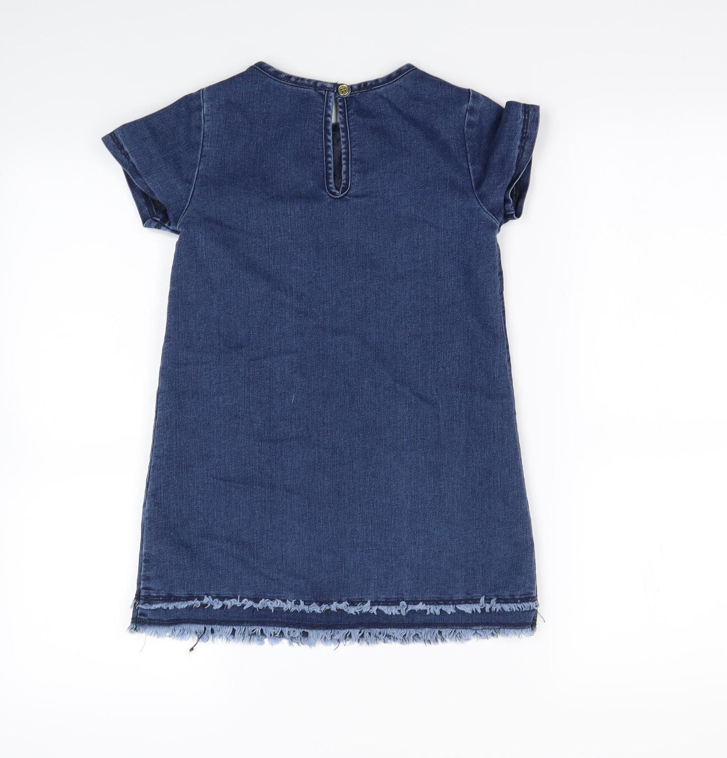 Next  Girls Blue   Pinafore/Dungaree Dress  Size 6 Years