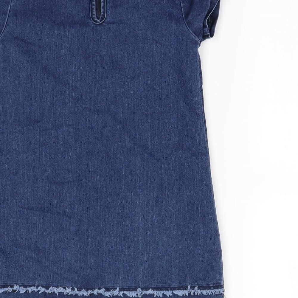 Next  Girls Blue   Pinafore/Dungaree Dress  Size 6 Years