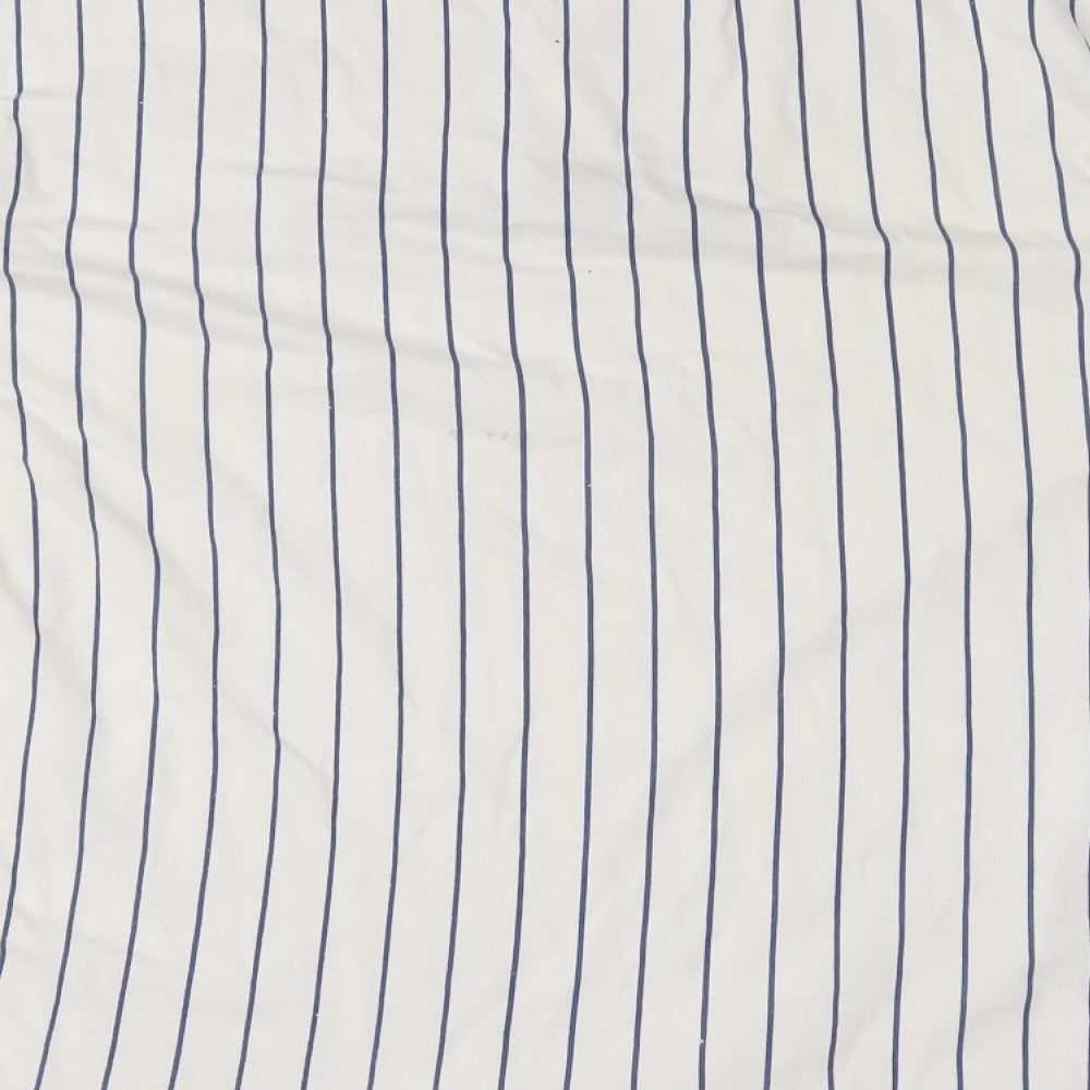 Boohoo Man Mens White Striped   T-Shirt Size M