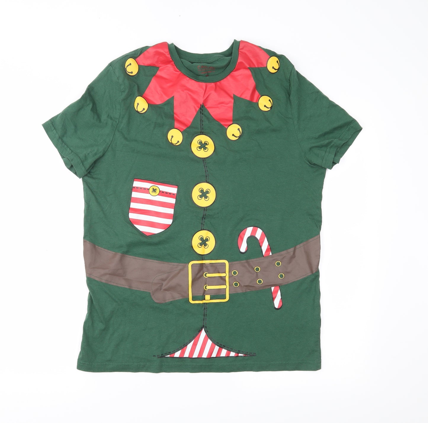 George Mens Green    T-Shirt Size M  - Christmas