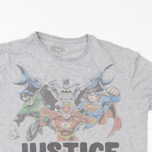 Justice League Mens Grey    T-Shirt Size L