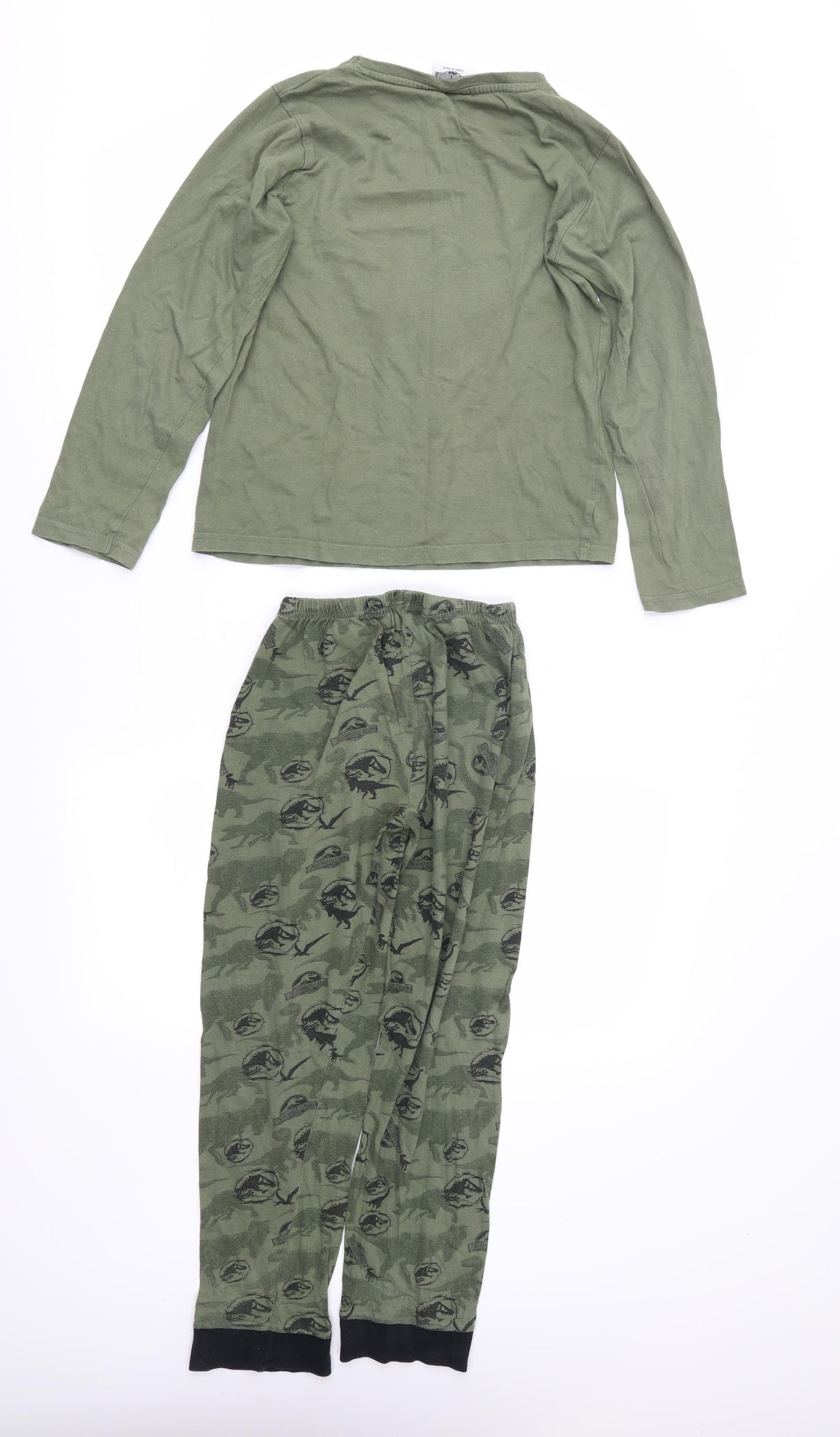 Primark Boys Green Animal Print   Pyjama Set Size 9-10 Years