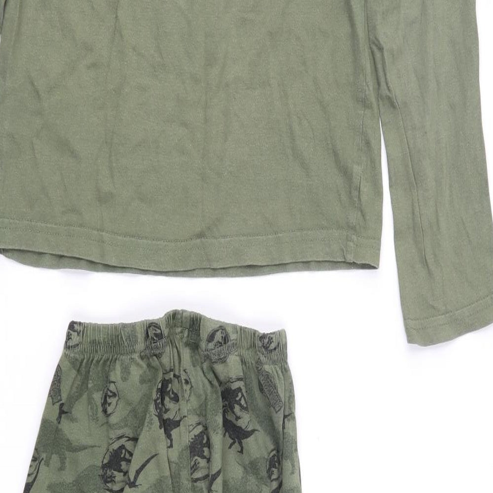 Primark Boys Green Animal Print   Pyjama Set Size 9-10 Years