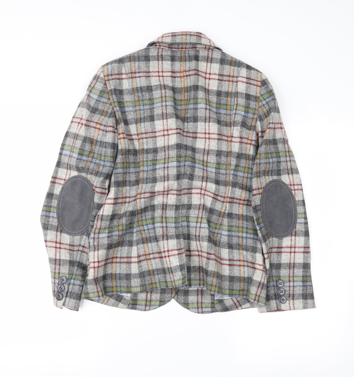 Holly Golightly Womens Grey Plaid  Jacket Blazer Size M