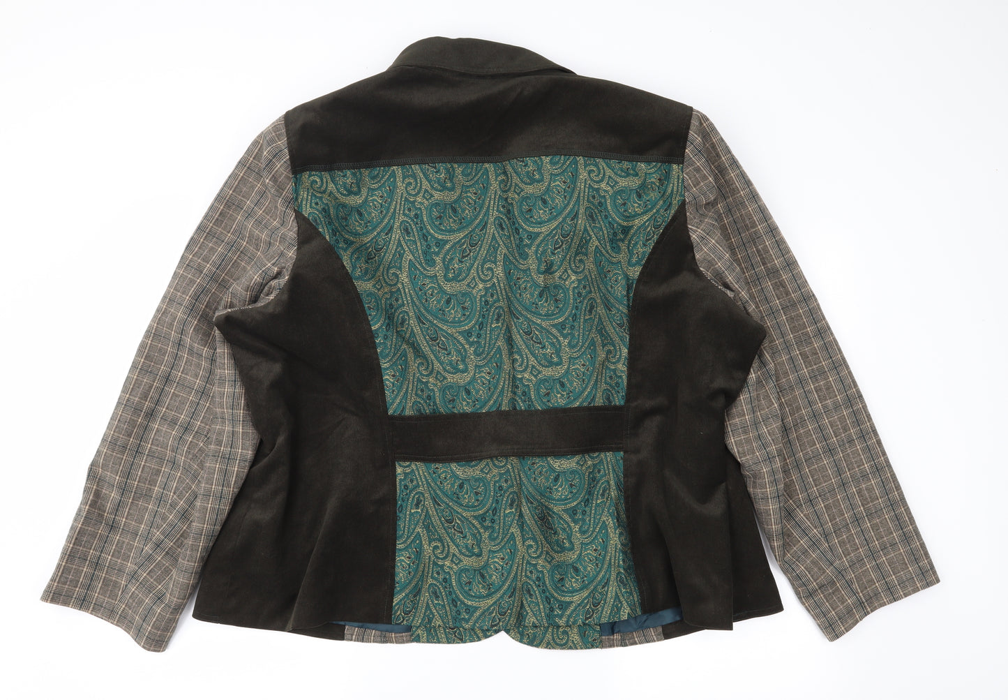 cj banks Mens Brown Plaid  Jacket Blazer Size 3XL