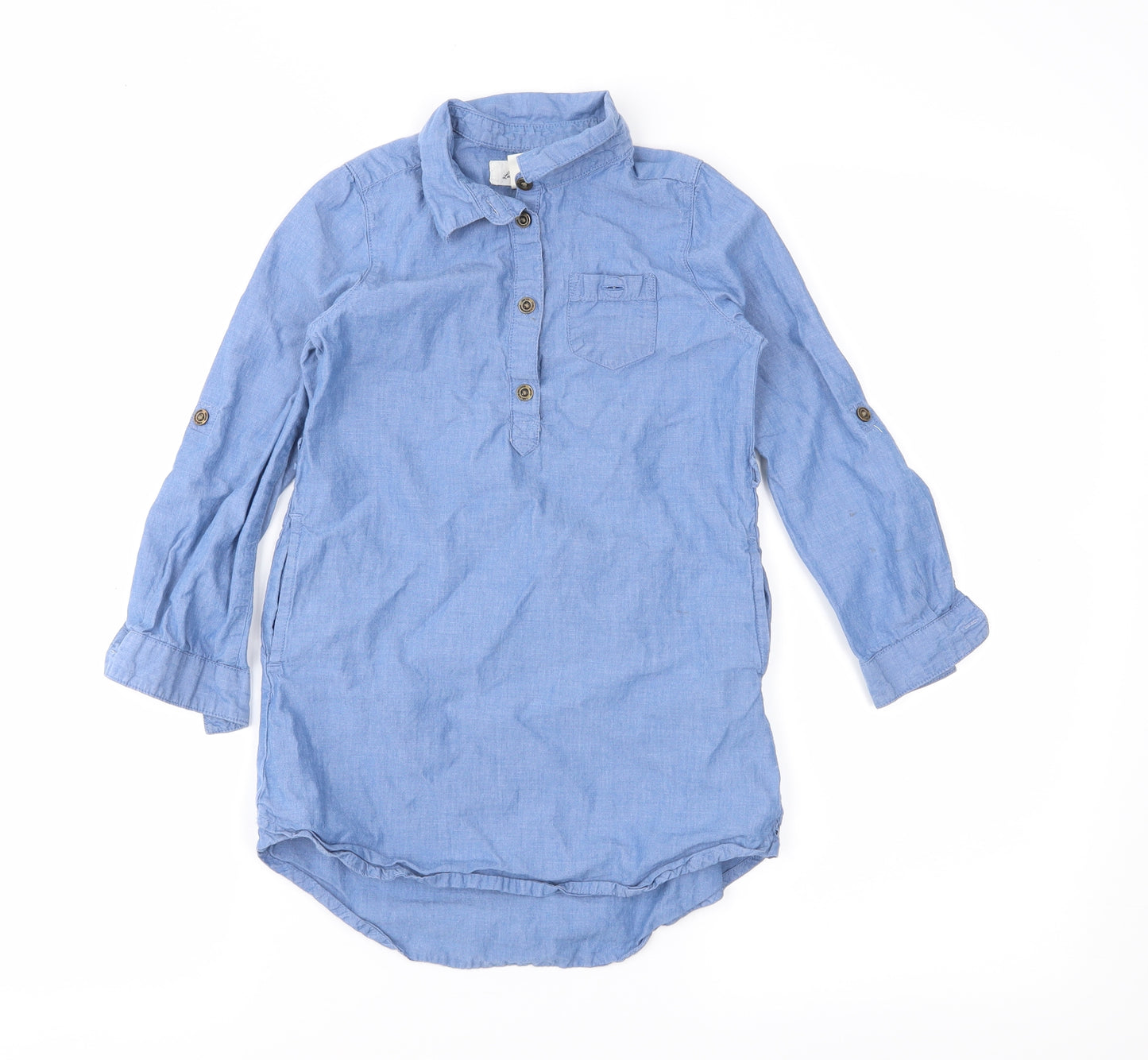 LOGG Girls Blue   Shirt Dress  Size 6 Years