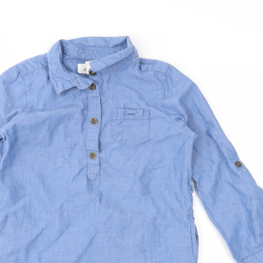 LOGG Girls Blue   Shirt Dress  Size 6 Years