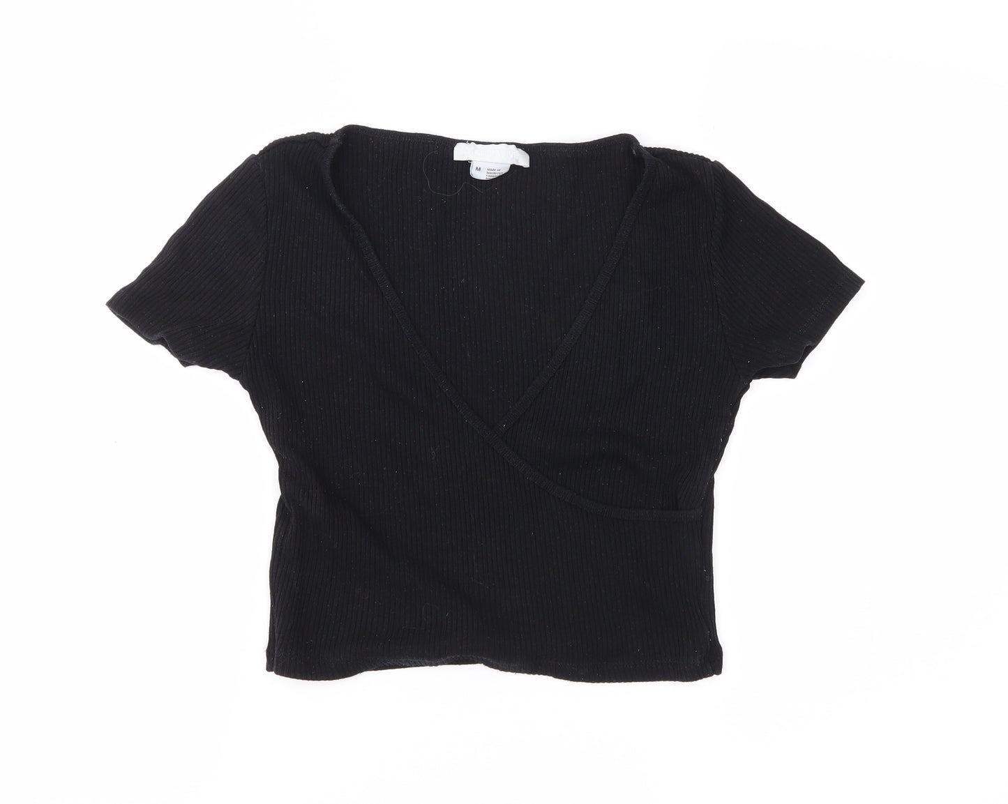 Cooperative Womens Black   Cropped T-Shirt Size M