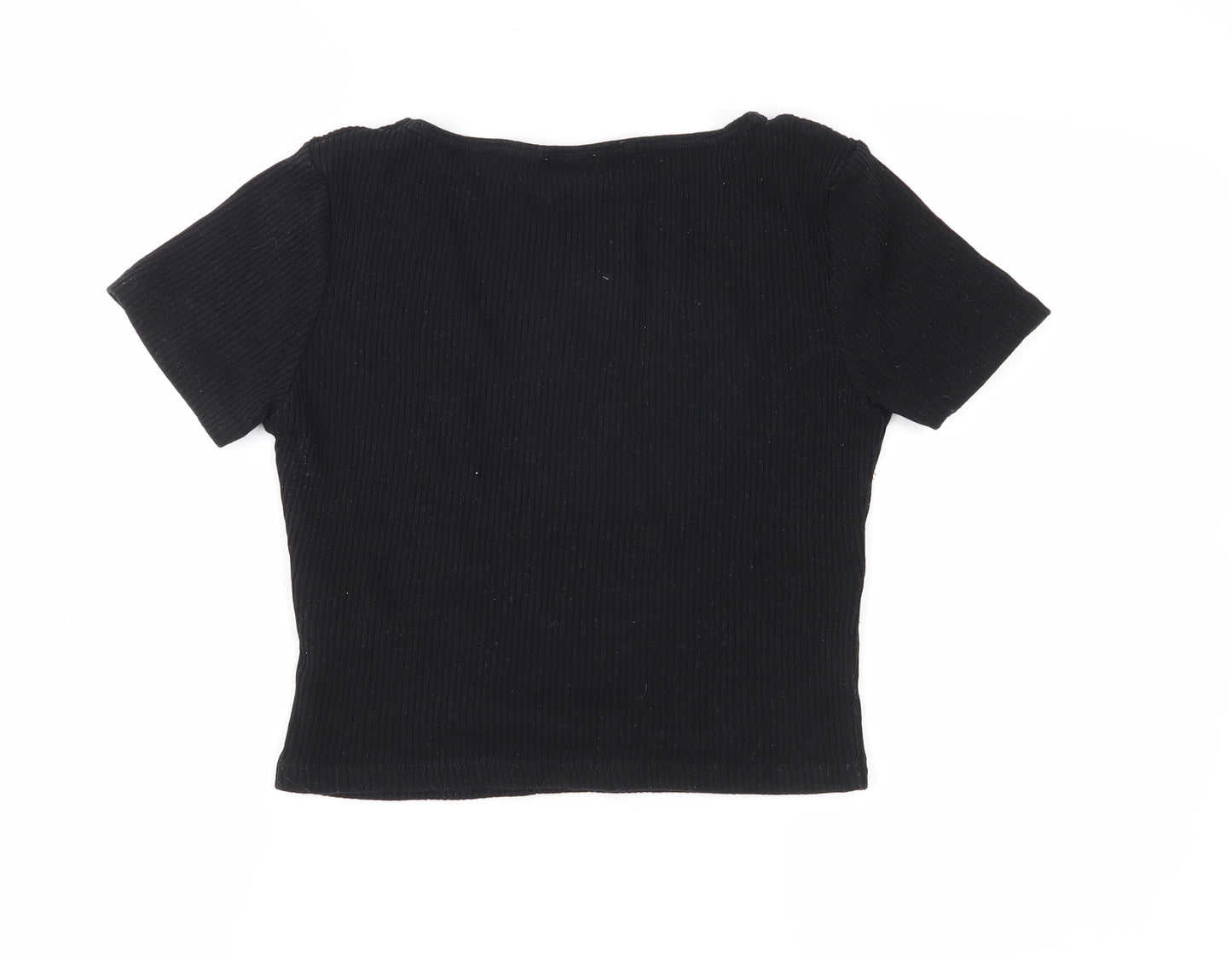 Cooperative Womens Black   Cropped T-Shirt Size M