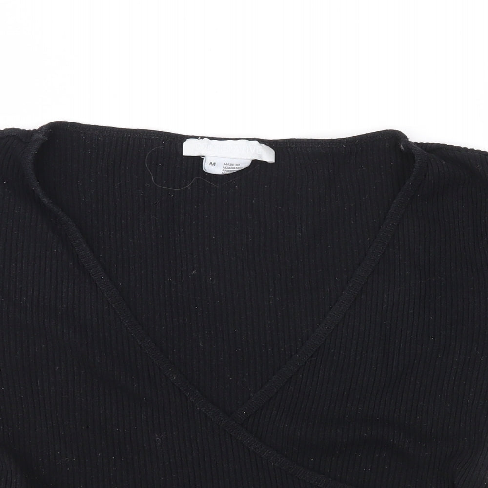 Cooperative Womens Black   Cropped T-Shirt Size M