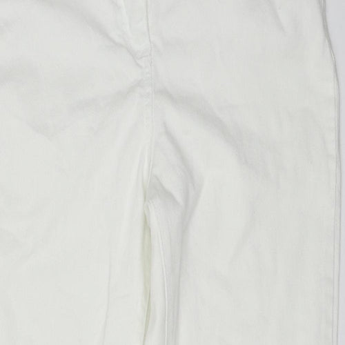 Berkertex Womens White   Wide-Leg Jeans Size 14 L27 in