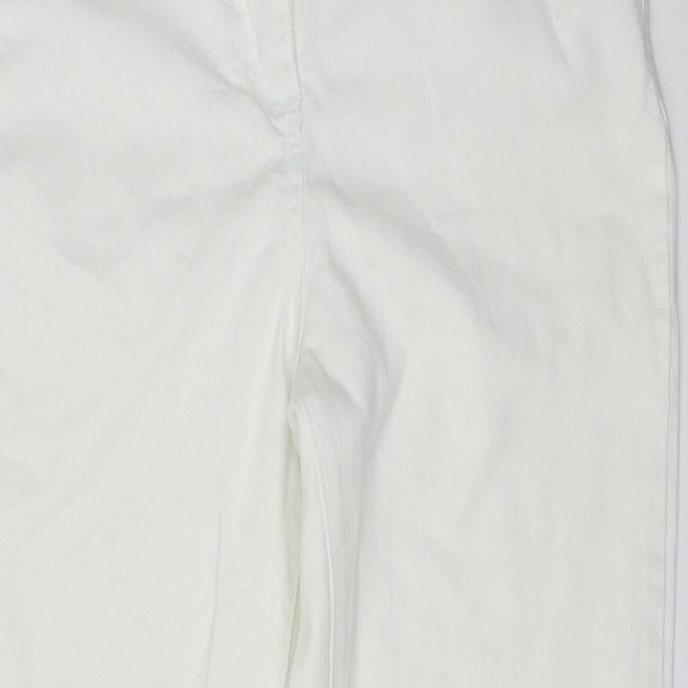 Berkertex Womens White   Wide-Leg Jeans Size 14 L27 in