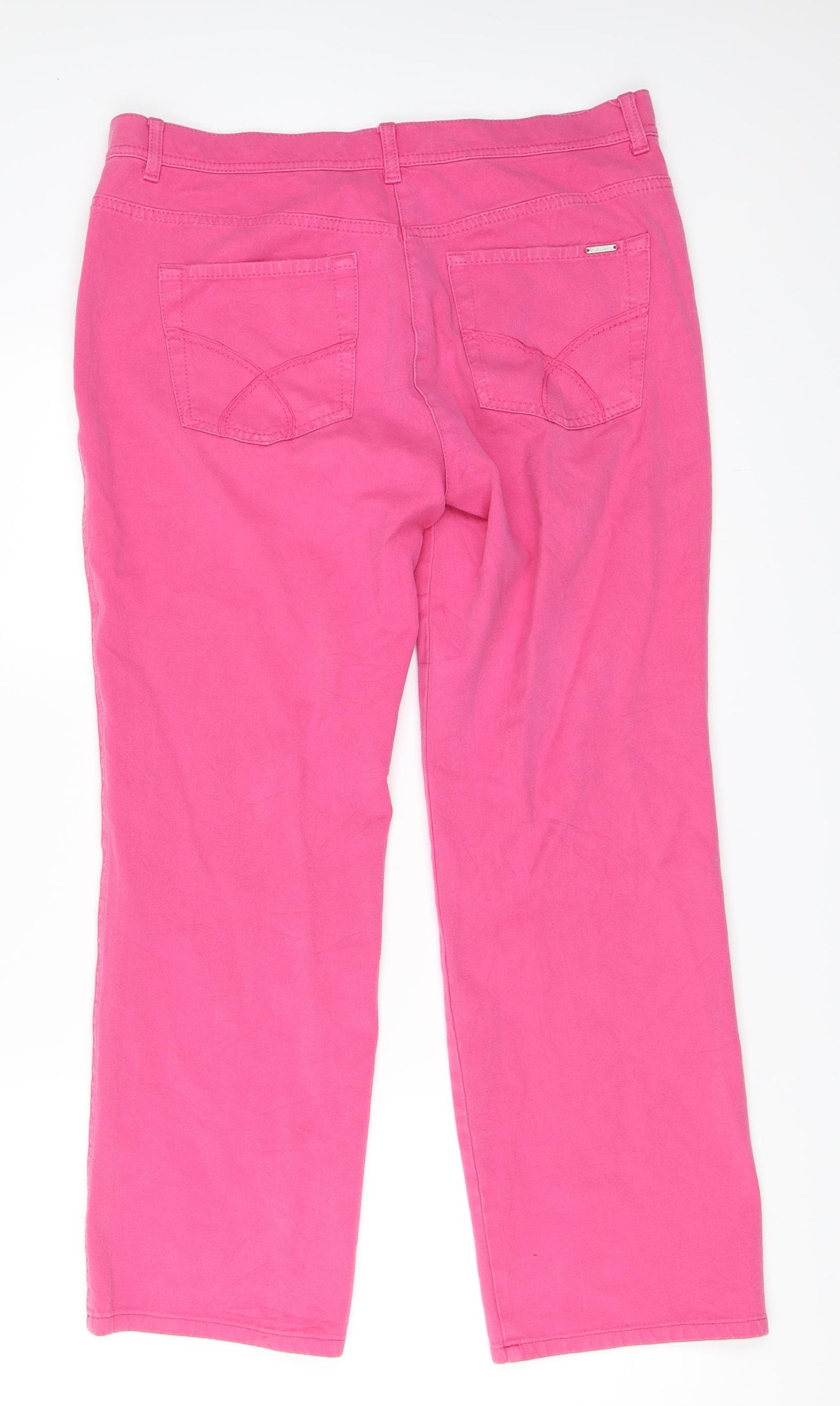 Olsen Womens Pink   Straight Jeans Size 16 L28 in