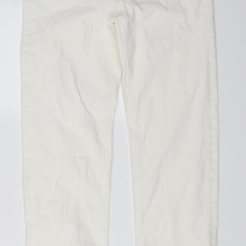Marks and Spencer Womens White   Straight Jeans Size 31 in L31 in