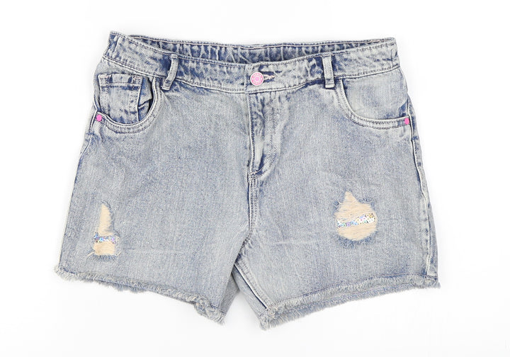 TU Girls Blue   Hot Pants Shorts Size 14 Years