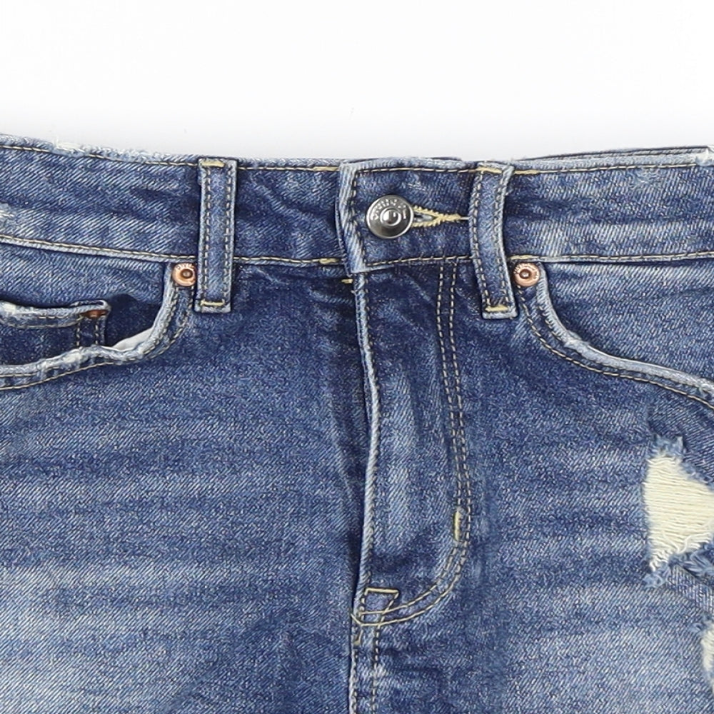 H&M Womens Blue   Hot Pants Shorts Size 6