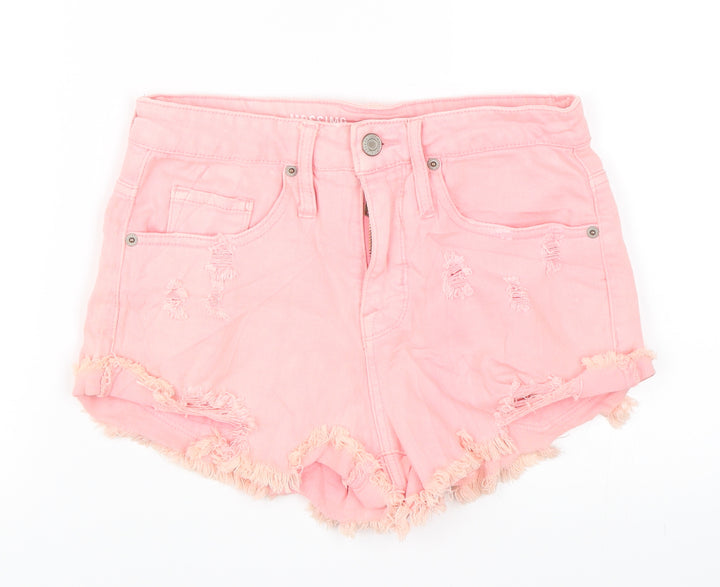Preworn Womens Pink Hot Pants Shorts Size 26 in
