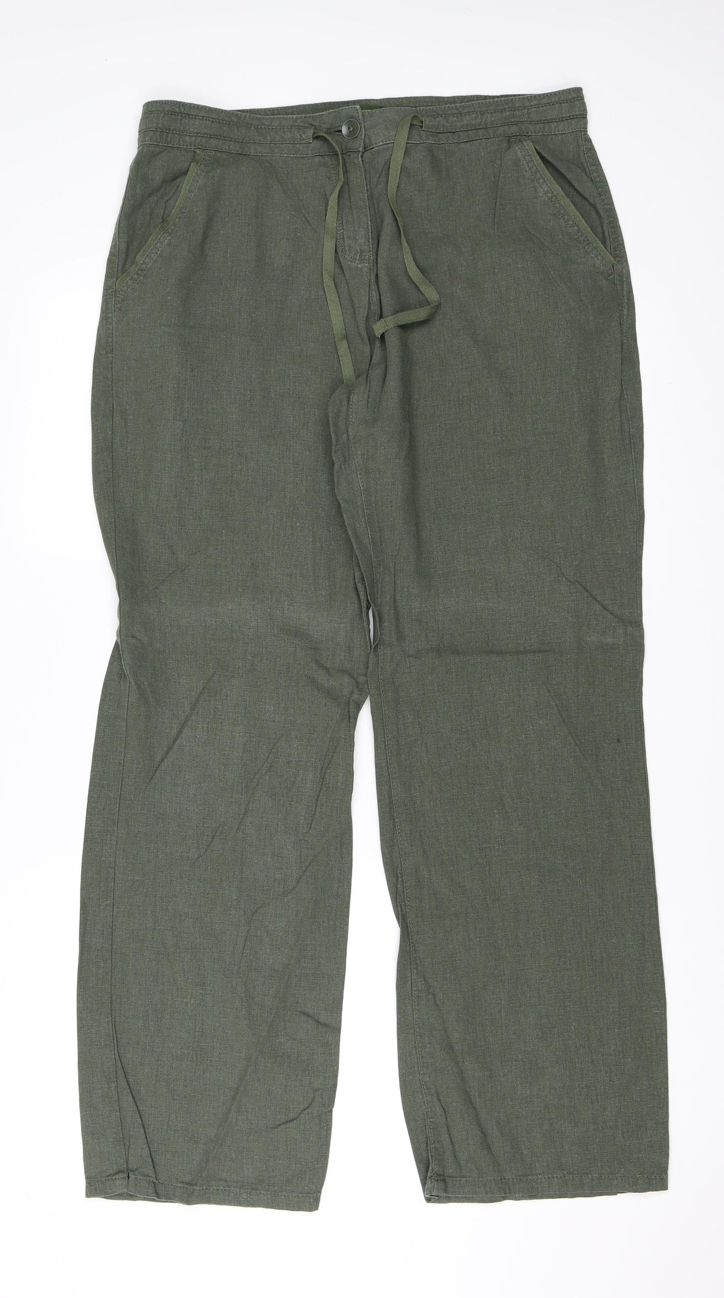 NEXT Womens Green   Trousers  Size 12 L31 in