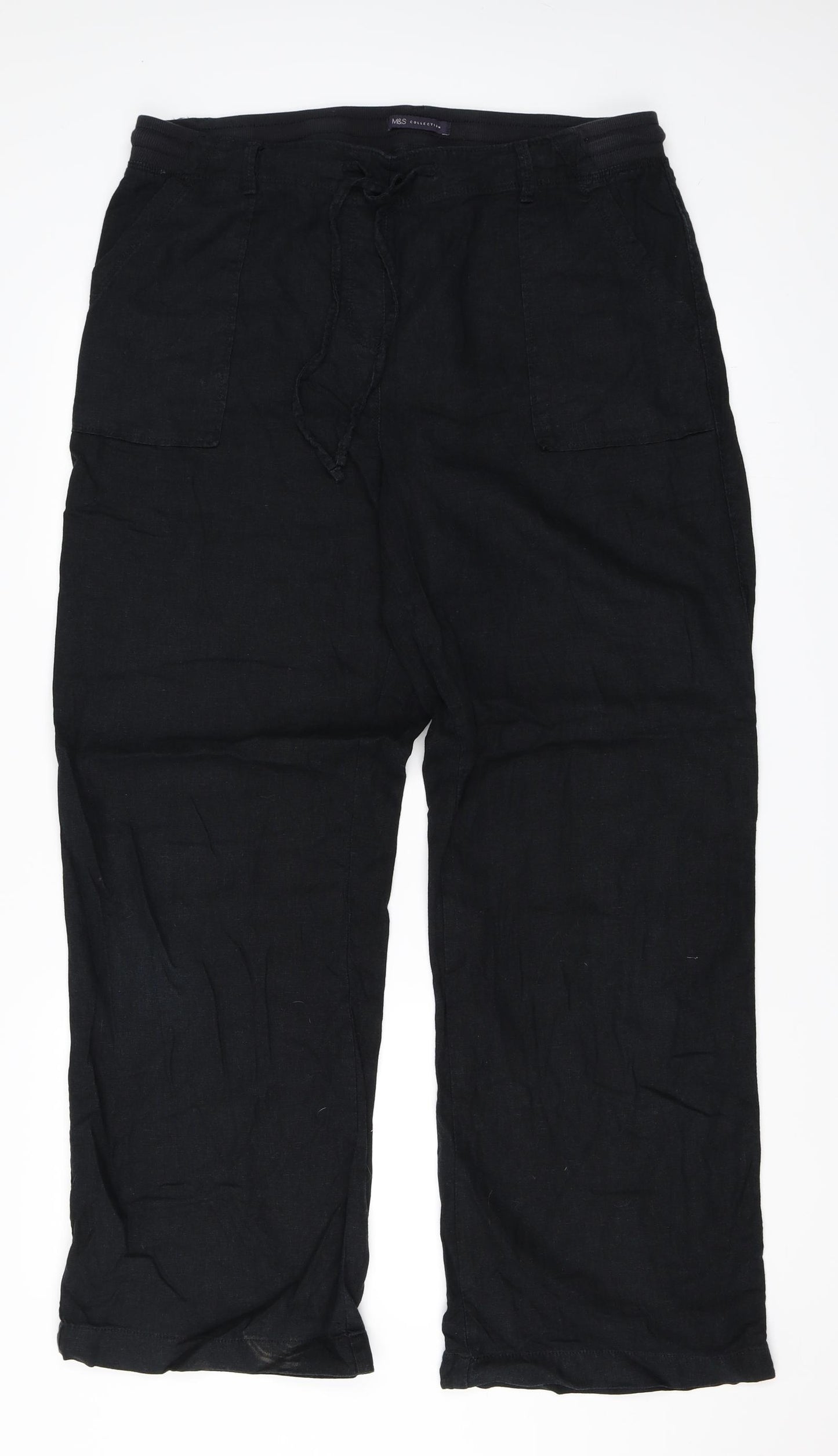 Marks and Spencer Womens Black   Trousers  Size 16 L31 in