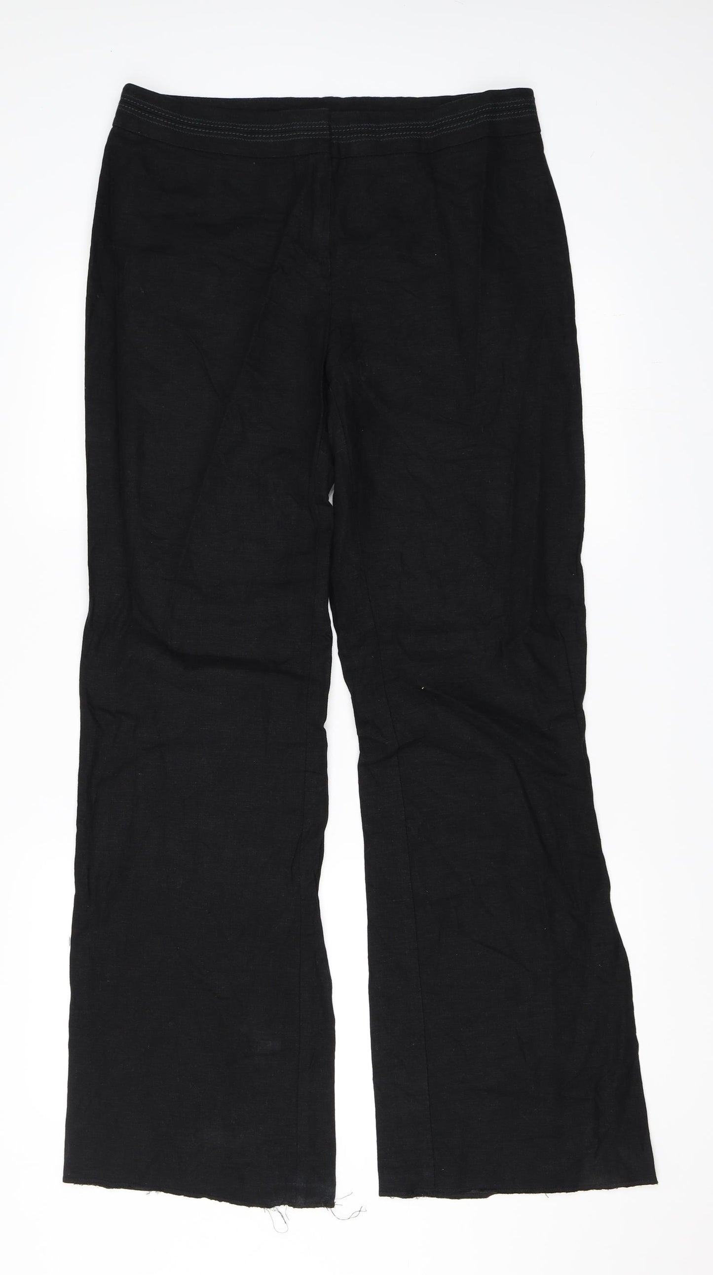 Marks and Spencer Womens Black   Trousers  Size 12 L33 in