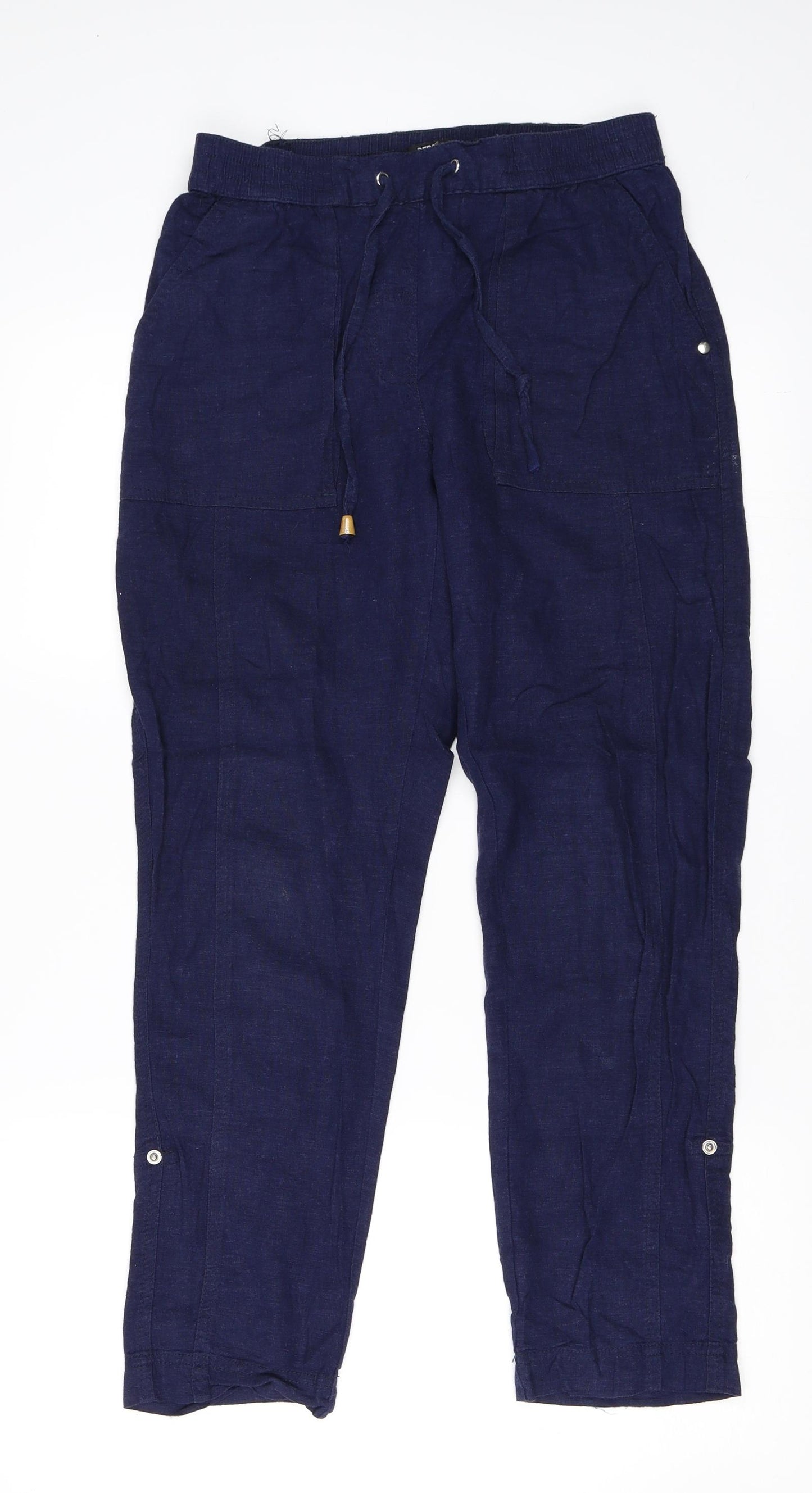 Pep & Co Womens Blue   Trousers  Size 8 L27 in