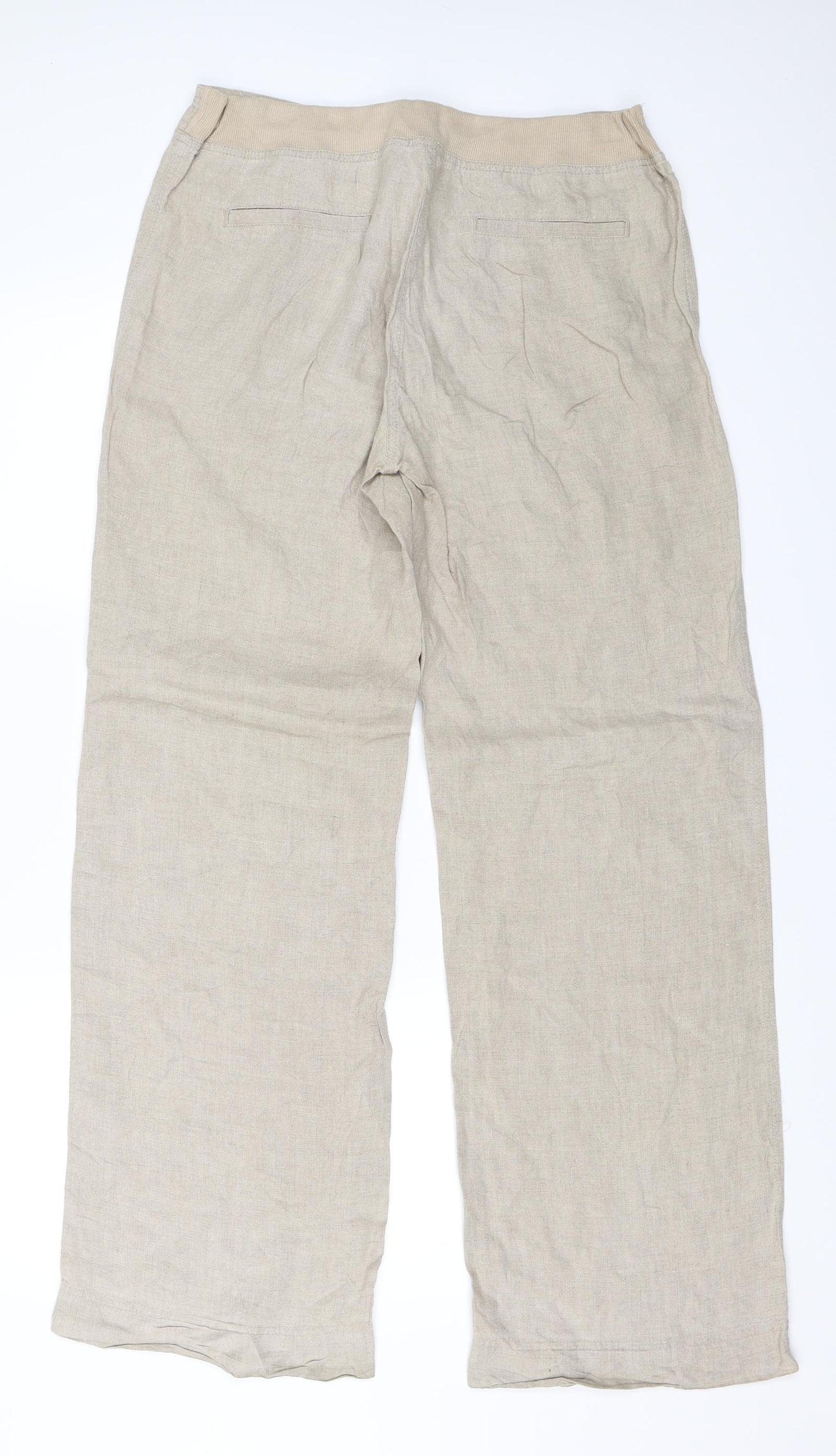 Marks and Spencer Womens Beige   Trousers  Size 12 L33 in