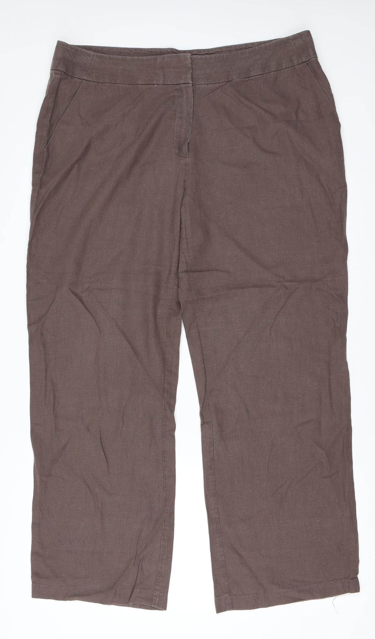 Marks and Spencer Womens Brown   Trousers  Size 18 L29 in