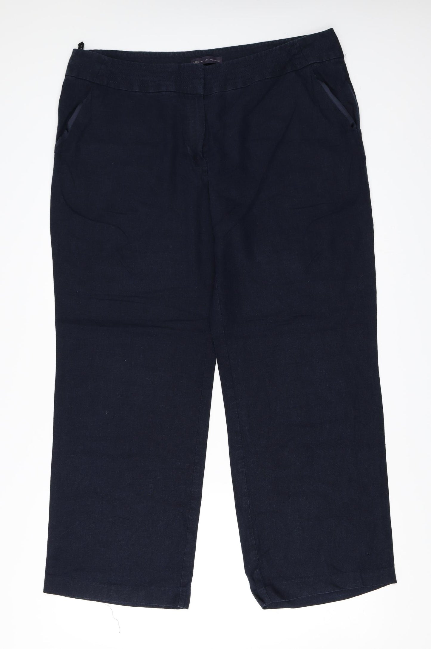 Marks and Spencer Womens Blue   Trousers  Size 18 L29 in