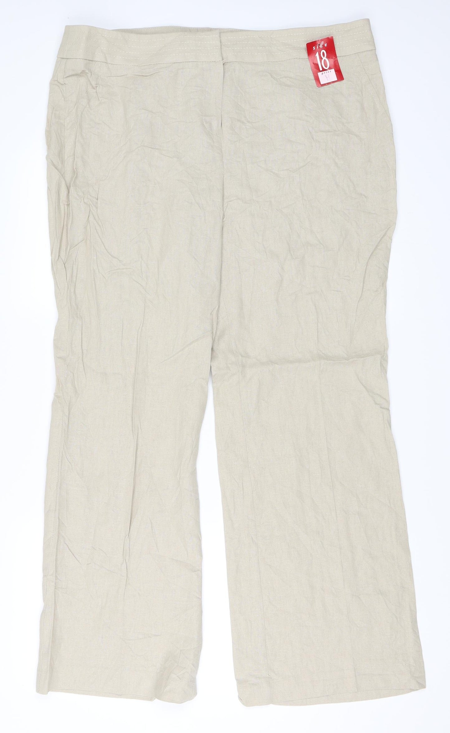 Preworn Womens Beige   Trousers  Size 18 L31 in