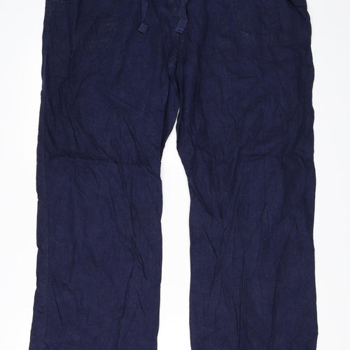 M&Co Womens Blue   Trousers  Size 18 L28 in