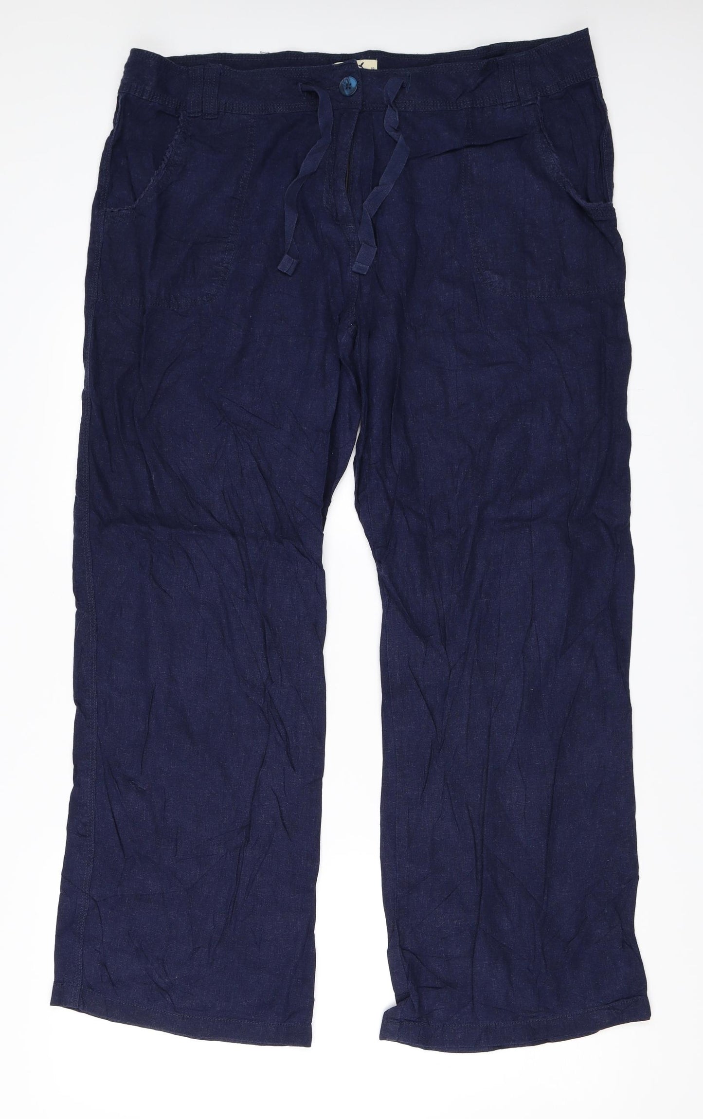 M&Co Womens Blue   Trousers  Size 18 L28 in