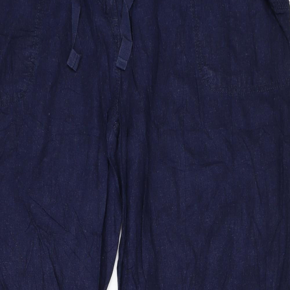 M&Co Womens Blue   Trousers  Size 18 L28 in