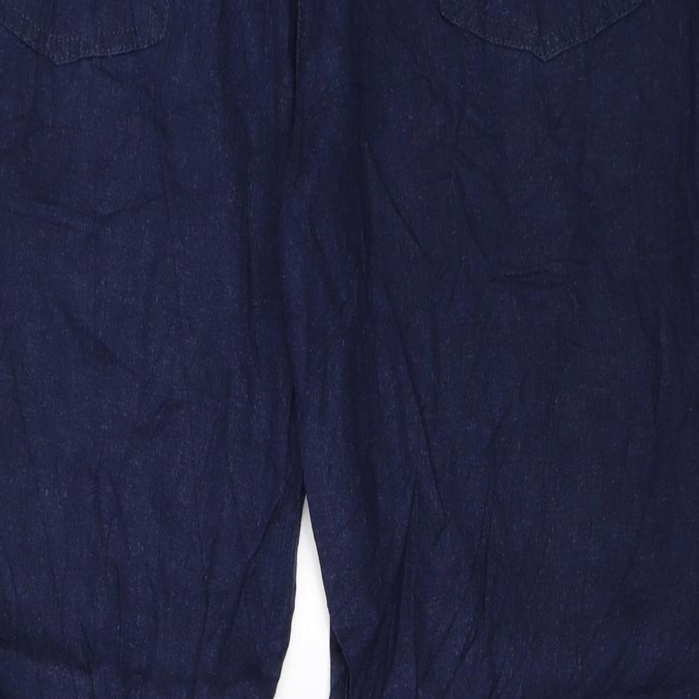 M&Co Womens Blue   Trousers  Size 18 L28 in