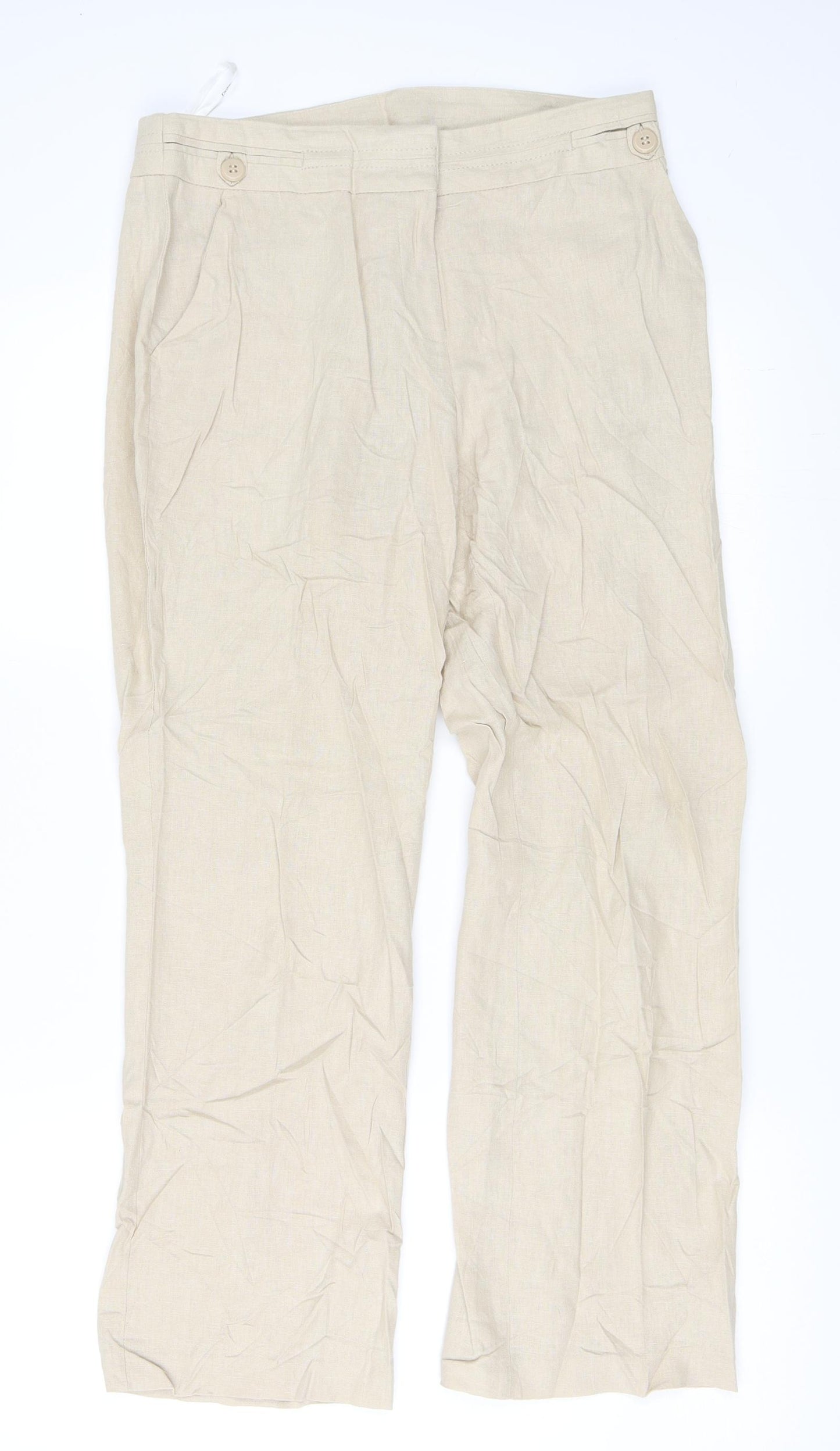 BHS Womens Beige   Trousers  Size 10 L27 in