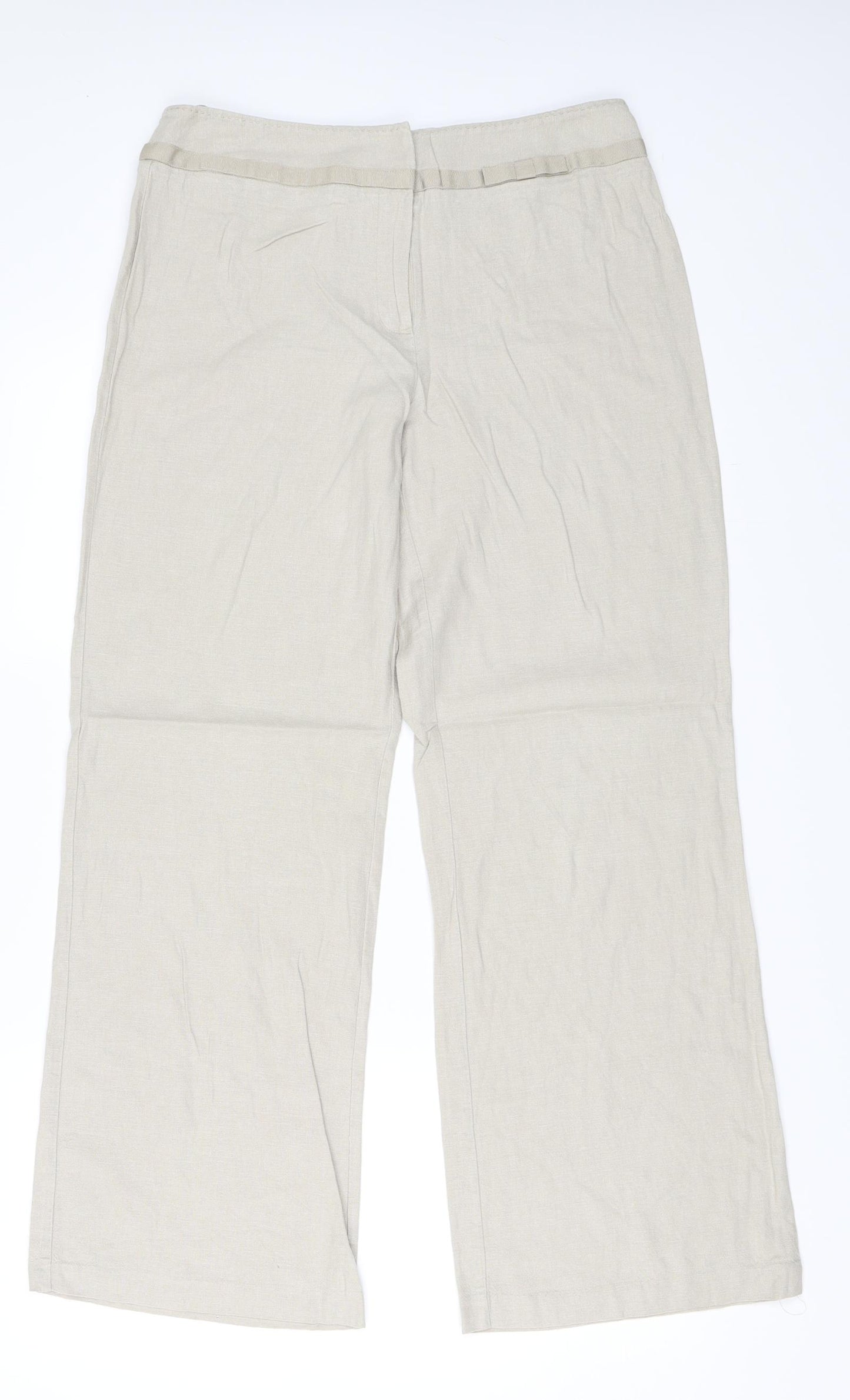 Marks and Spencer Womens Beige   Trousers  Size 12 L29 in