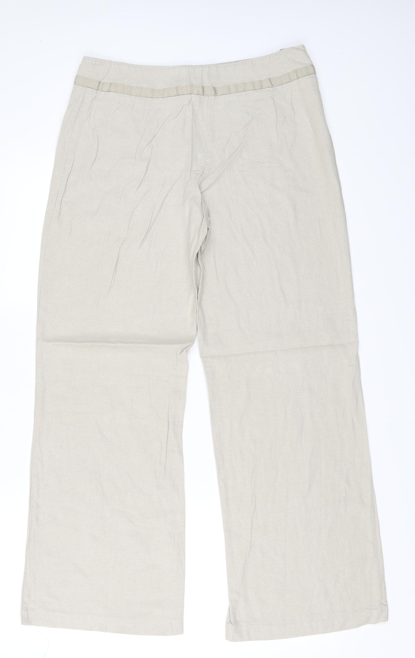 Marks and Spencer Womens Beige   Trousers  Size 12 L29 in