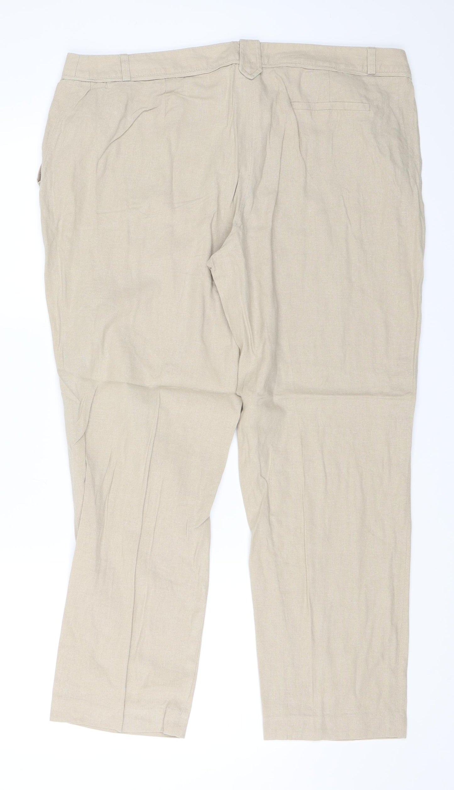 George Womens Beige   Trousers  Size 16 L27 in