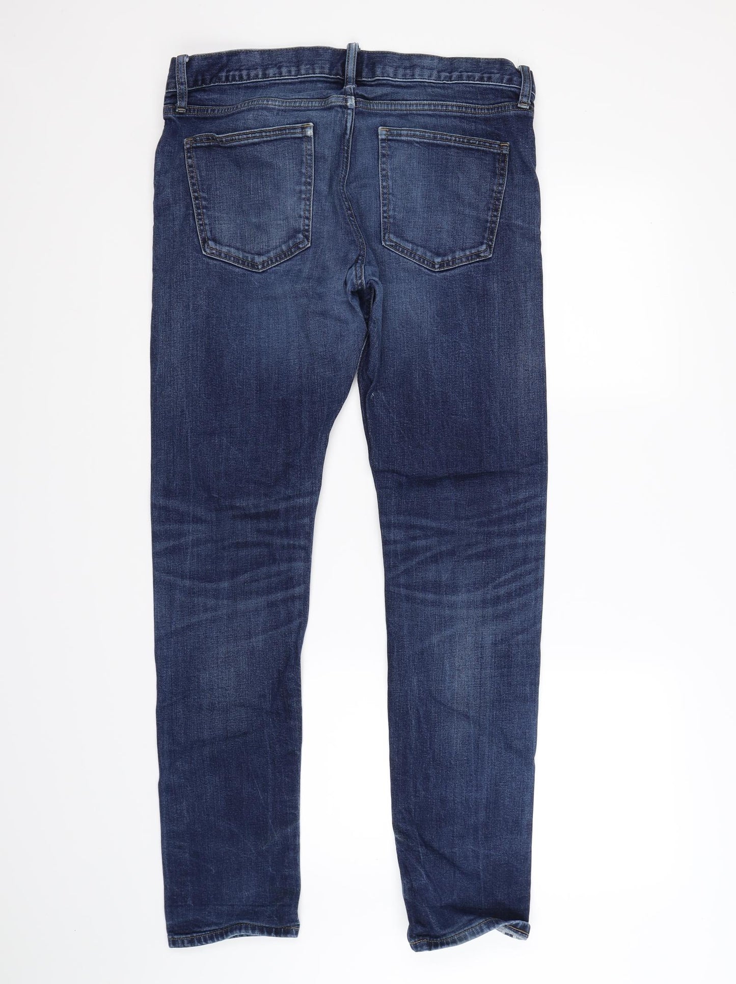 Uniqlo Mens Blue  Denim Straight Jeans Size 35 L34 in